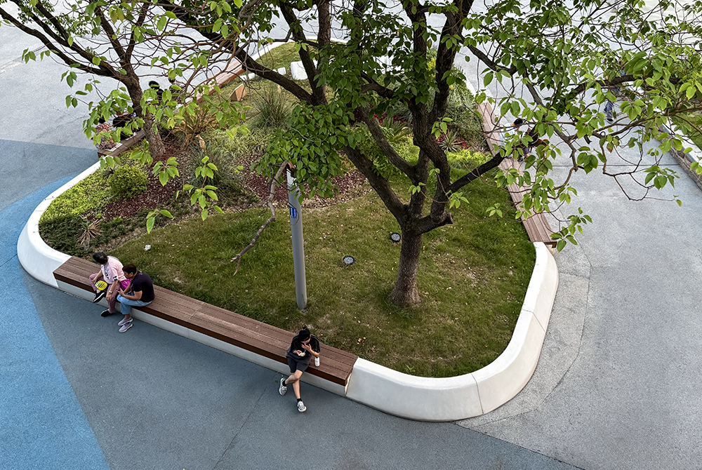 藝術(shù)混凝土樹池坐凳——十里畫廊